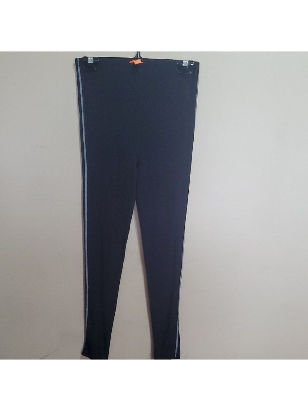 Joe Fresh Black Leggings With White Strip Size Medium